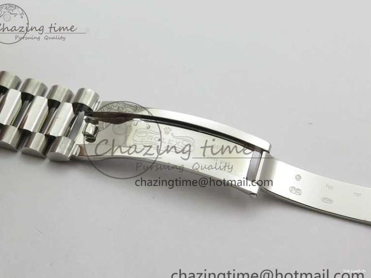 40mm Dial 904 President Ice on Markers T 228239 Blue Crystal SS A2836 Bracelet Dial New SS Version BP Day-Date 0330